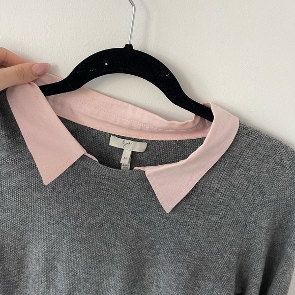 Joie Grey Layered Pink Sweater - Picture 3 of 5